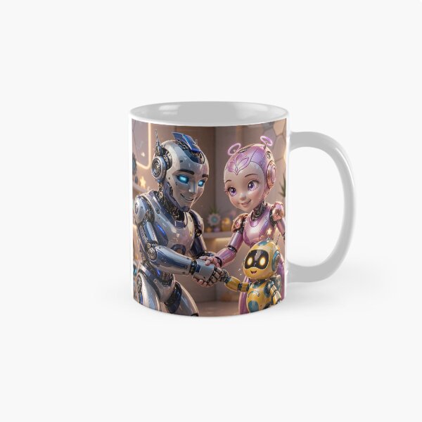 Item preview, Cute Robot Family  designed and sold by AwesomeDigiShop.