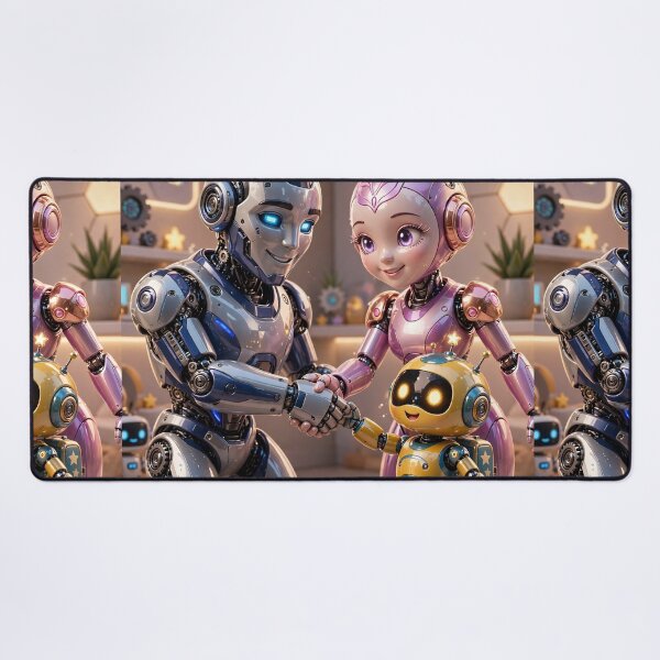 Item preview, Cute Robot Family  designed and sold by AwesomeDigiShop.