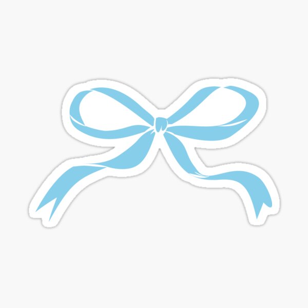 Item preview, Sky Blue Coquette Ribbon Bow Silhouette Design designed and sold by pattern-archive.