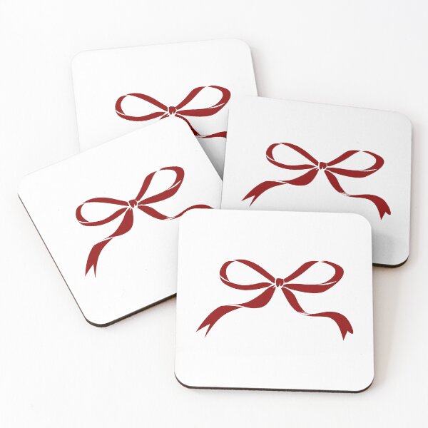 Item preview, Dark Red Coquette Ribbon Bow Silhouette Design designed and sold by pattern-archive.