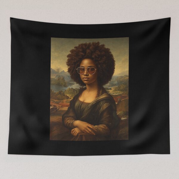 Item preview, Black Mona Lisa Funny designed and sold by charoen-design.