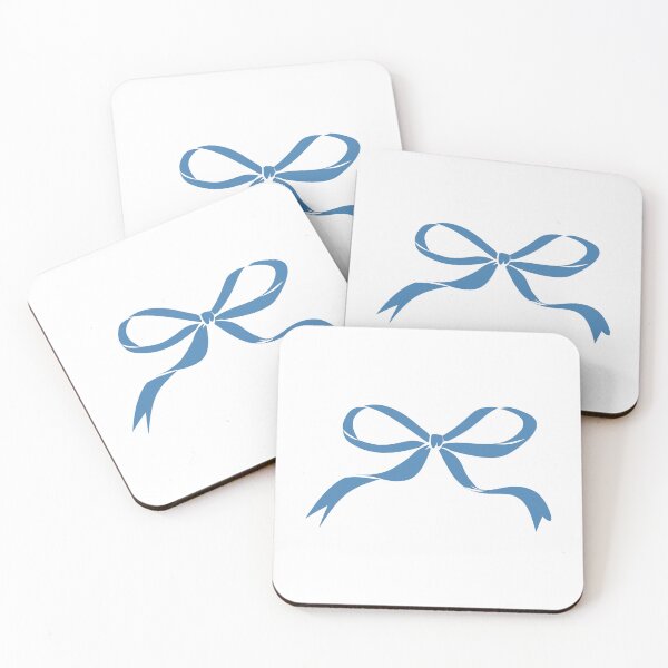 Item preview, Steel Blue Coquette Ribbon Bow Silhouette Design designed and sold by pattern-archive.