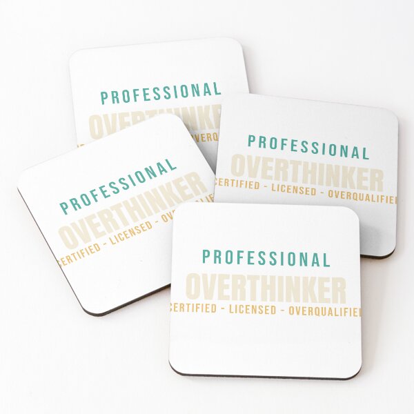 Item preview, Professional Overthinker Funny Sarcastic Humor Gift designed and sold by IdleHandsPrints.