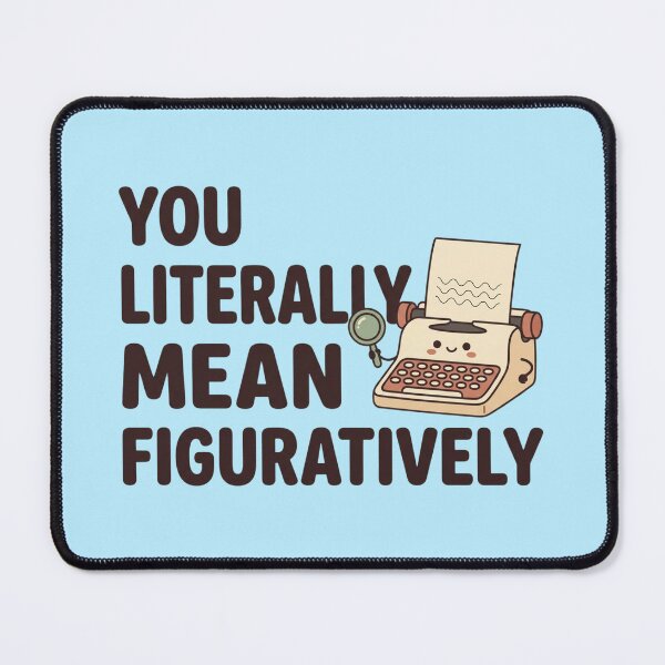 Item preview, You Literally Mean Figuratively Typewriter – Playful Proofreader Holiday Gift designed and sold by Im-Ara.