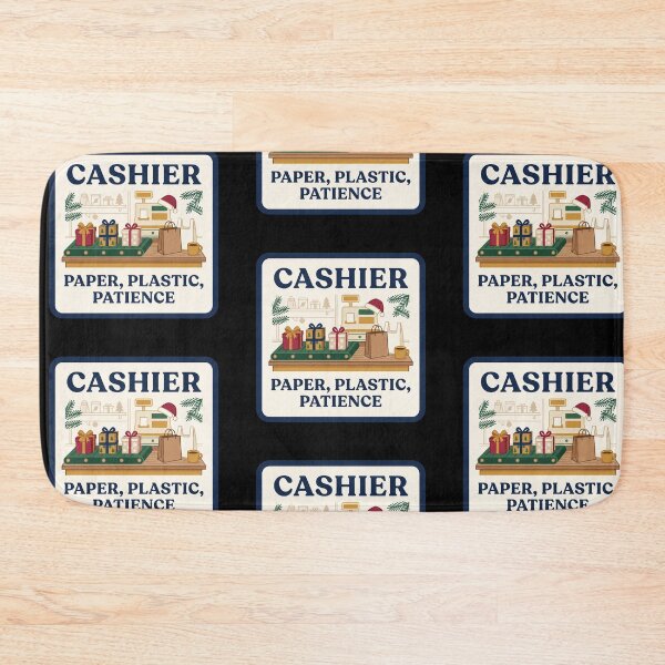 Item preview, Cashier Paper Plastic Patience - Christmas Retail designed and sold by TheCalmEdit.