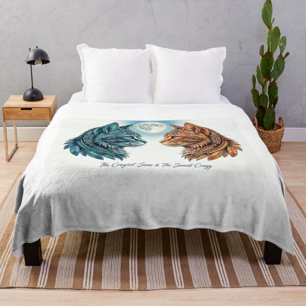 Item preview, Mystic Tribal Twin Cats Under Full Moon designed and sold by Ahmadhamroush.