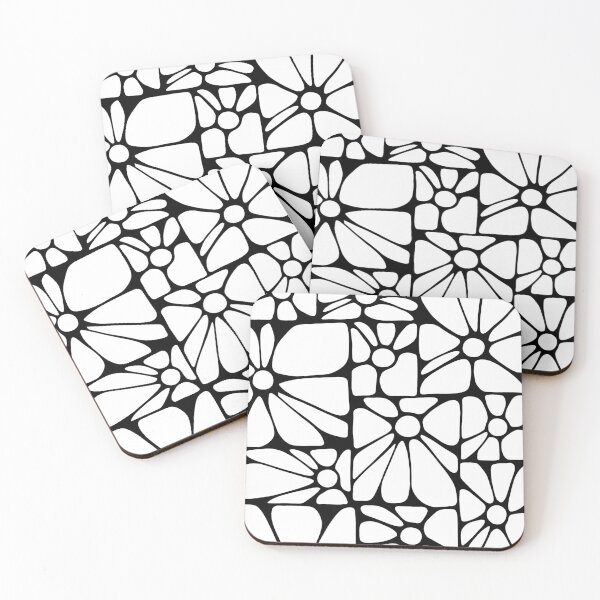 Item preview, Funky Flowers Pattern White designed and sold by Abyssal Wares.
