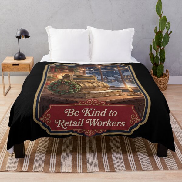Item preview, Be Kind to Retail Workers - Vintage Christmas Card designed and sold by TheCalmEdit.