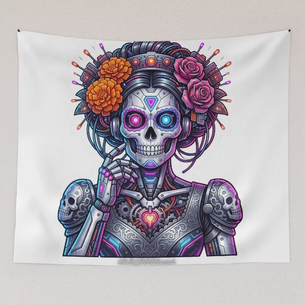 Item preview, Cyber Catrina Future Día de los Muertos designed and sold by obalartsMerch.