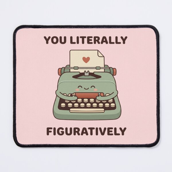 Item preview, You Literally Mean Figuratively Typewriter – Lighthearted Writer Birthday Gift designed and sold by Im-Ara.
