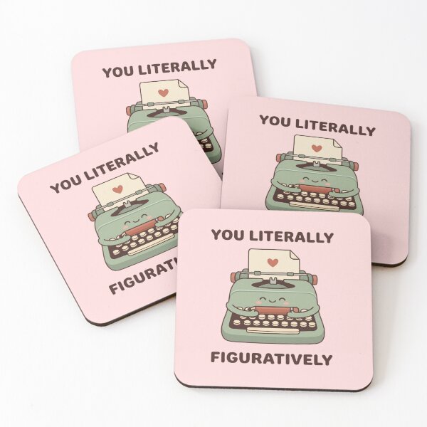 Item preview, You Literally Mean Figuratively Typewriter – Lighthearted Writer Birthday Gift designed and sold by Im-Ara.