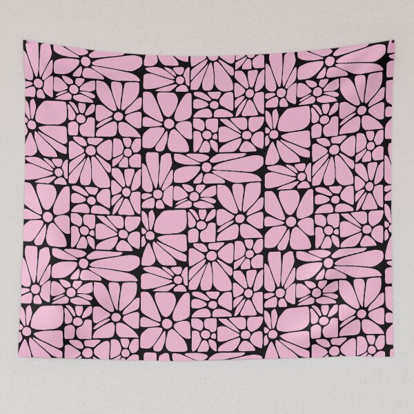 Item preview, Funky Flowers Pattern BlackPink designed and sold by Abyssal Wares.