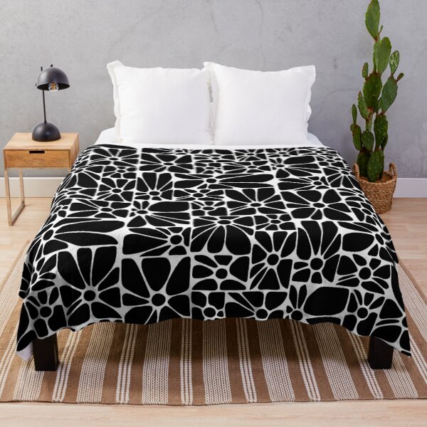 Item preview, Funky Flowers Pattern Black designed and sold by Abyssal Wares.