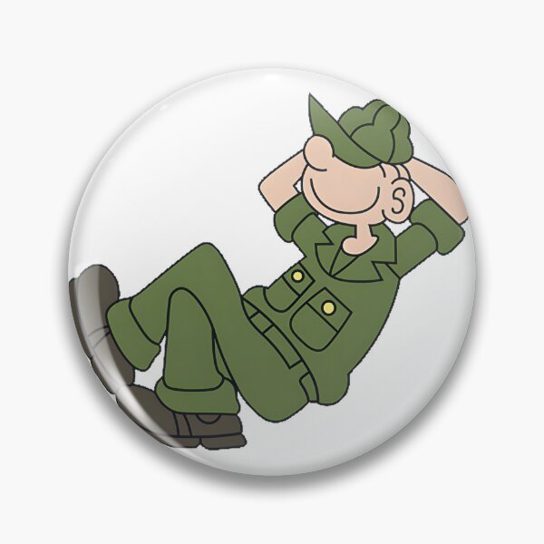 Item preview, Retro Cartoon Soldier Beetle Bailey Inspired Military Humor Design designed and sold by ToBeAttractive.