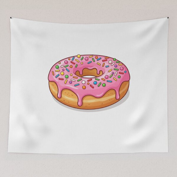 Item preview, Pink Glazed Donut with Colorful Sprinkles designed and sold by anuggra.