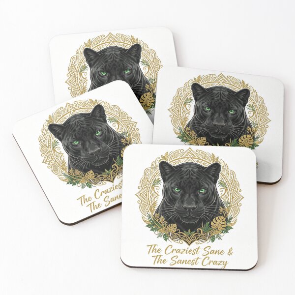 Item preview,  Royal Black Panther Golden Mandala - The Craziest Sane designed and sold by Ahmadhamroush.