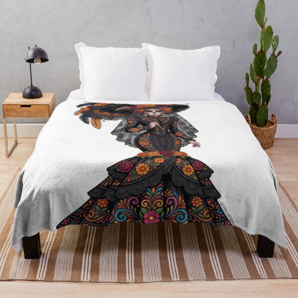Item preview, Catrina con Sombrilla - Día de los Muertos Elegant Art designed and sold by obalartsMerch.