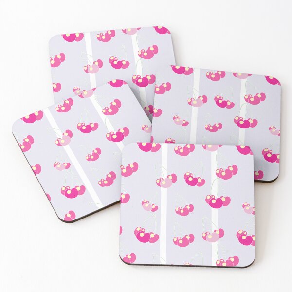 Item preview, Cherry festival trios in lilac and pink designed and sold by Quiet Waters Design.
