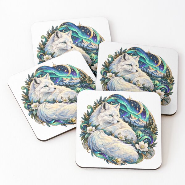 Item preview, Aurora Arctic Fox – Celestial Northern Lights Wildlife Art designed and sold by Art Studio Shams.