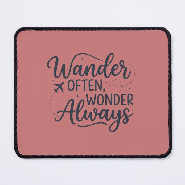 Item preview, Wander Often Wonder Always – Aesthetic Travel Adventure Quote designed and sold by WallMuseStudio .