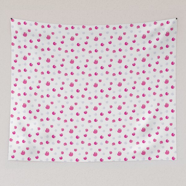 Item preview, Cherry festival tossed pattern in lilac and pink designed and sold by Quiet Waters Design.