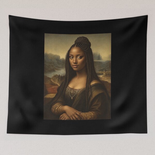 Item preview, Vintage Black Mona Lisa designed and sold by ellapaintcoast.