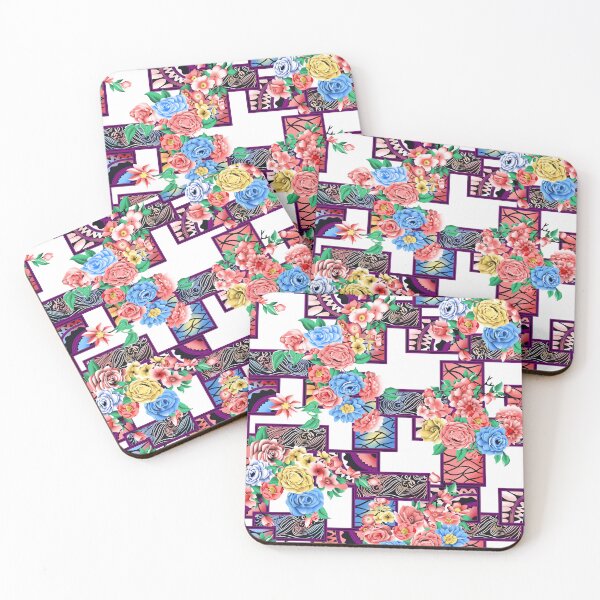 Item preview, flower square combination seamless design designed and sold by artgate18.