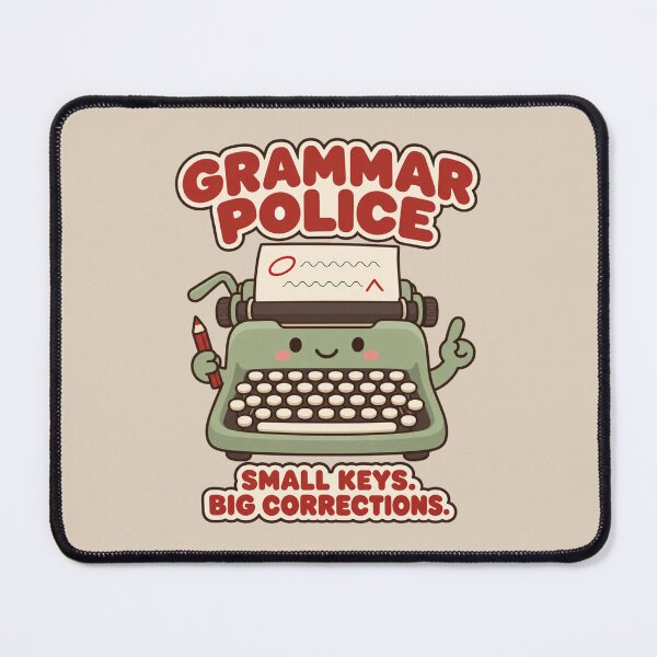 Item preview, Cute Grammar Police Typewriter – Witty English Teacher Birthday Gift designed and sold by Im-Ara.