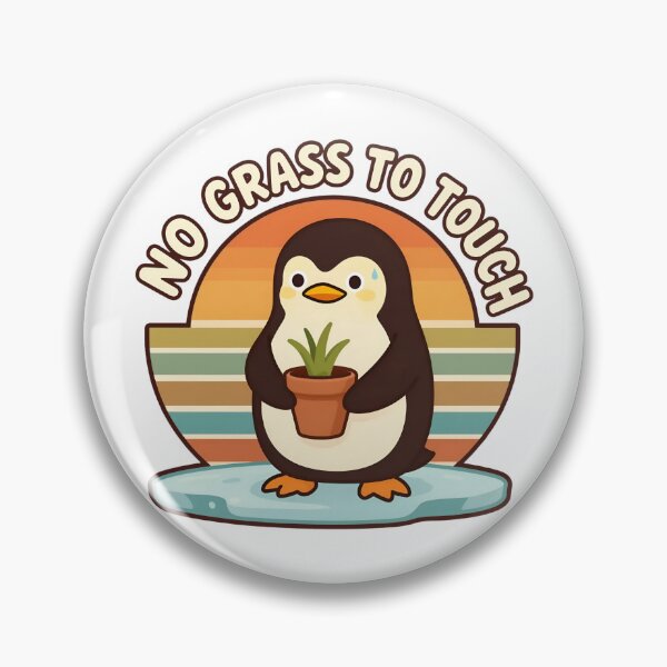 Item preview, No Grass To Touch Confused Penguin Antarctica designed and sold by Odd Even Number.