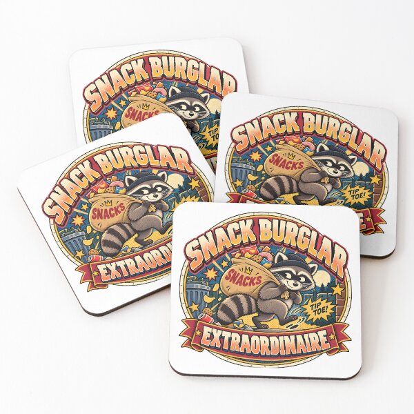 Item preview, Snack Burglar Extraordinaire Vintage Raccoon Badge designed and sold by LoafLogic.