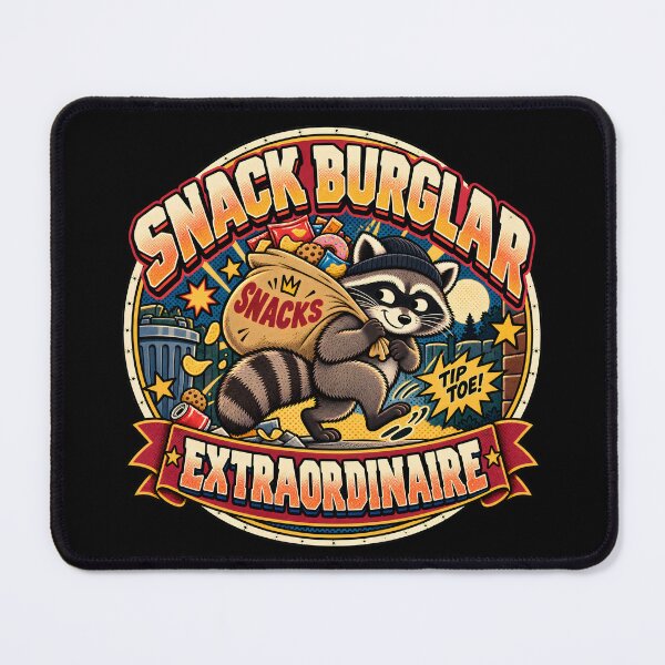 Item preview, Snack Burglar Extraordinaire Vintage Raccoon Badge designed and sold by Win Hardy.