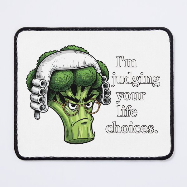 Item preview, I'm Judging Your Life Choices – Funny Sassy Judge Broccoli Character Humor Gift designed and sold by Luminari Creations.