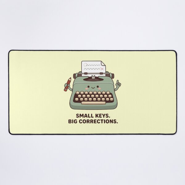 Item preview, Witty English Teacher Birthday Gift – Cute Grammar Police Typewriter designed and sold by Im-Ara.