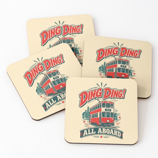 Item preview, Hong Kong Ding Ding Tram – All Aboard Vintage Typography designed and sold by Globalcitytees.