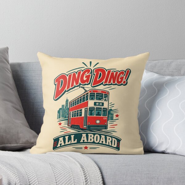 Item preview, Hong Kong Ding Ding Tram – All Aboard Vintage Typography designed and sold by Globalcitytees.
