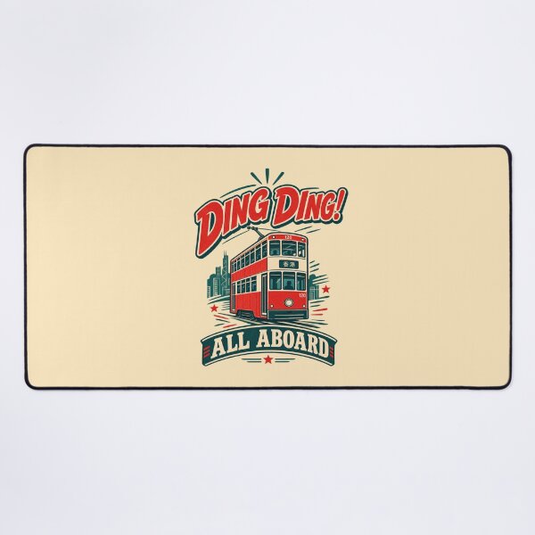 Item preview, Hong Kong Ding Ding Tram – All Aboard Vintage Typography designed and sold by Globalcitytees.