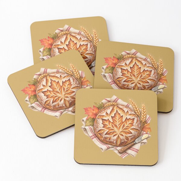 Item preview, Sourdough Loaf Maple Leaf Scoring Cottagecore Thanksgiving designed and sold by MagicMakerPh.