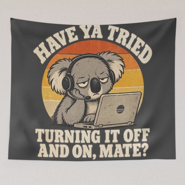 Item preview, Tech Support Humor Have Ya Tried Turning It Off And On Koala Tech Mate Tee designed and sold by Yellowriversss.