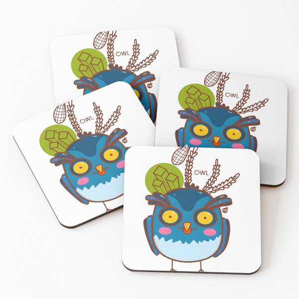 Item preview, Cute Blue Owl with Big Round Eyes designed and sold by NHAllen79.