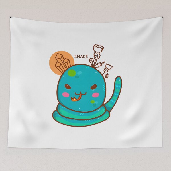 Item preview, Cute Turquoise Snake with Colorful Spots designed and sold by NHAllen79.