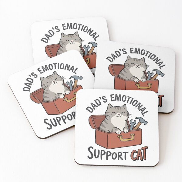Item preview, Dad's Emotional Support Cat - Funny Gray Tabby Cat Dad designed and sold by LuloCreative.