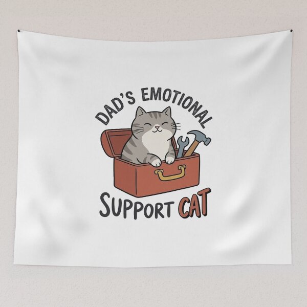 Item preview, Dad's Emotional Support Cat - Funny Gray Tabby Cat Dad designed and sold by LuloCreative.