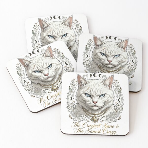 Item preview, White Boho Moon Cat Queen - Mystic Mandala Crown designed and sold by Ahmadhamroush.