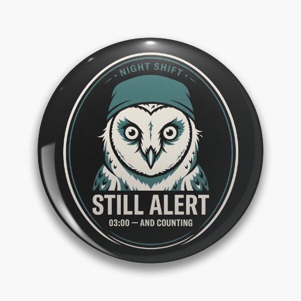 Item preview, Still Alert Night Shift Owl designed and sold by SplashTastic.