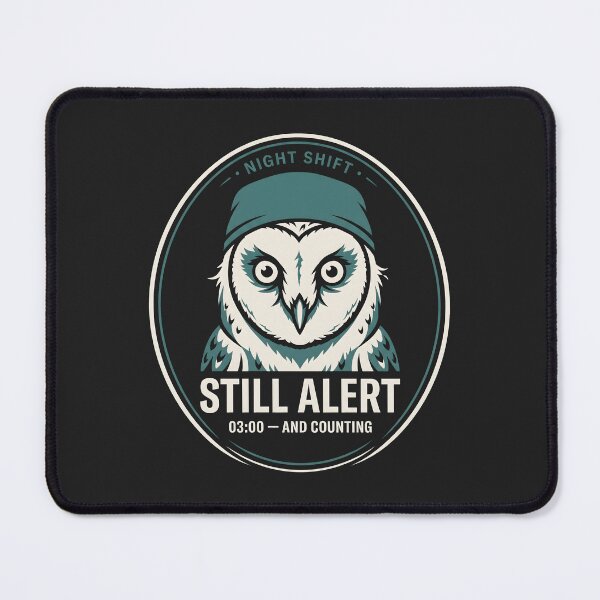 Item preview, Still Alert Night Shift Owl designed and sold by SplashTastic.