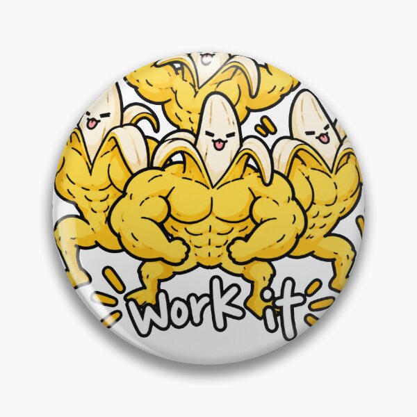 Item preview, Work It Banana Muscle Gym Humor designed and sold by MonkiFlipp.