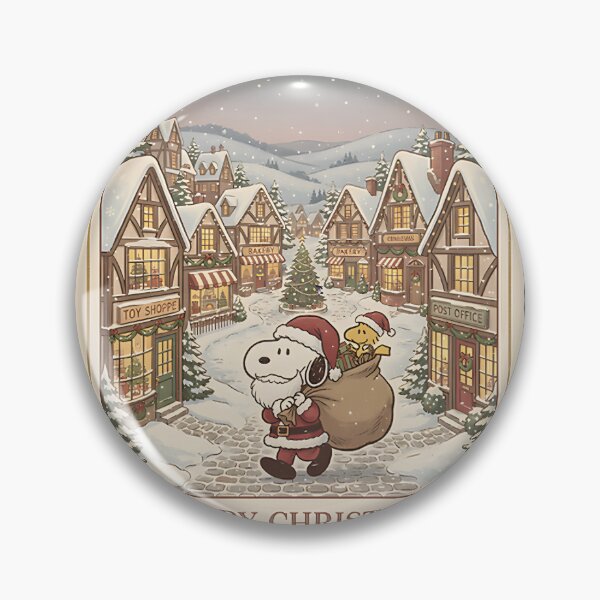 Item preview, Christmas Eve Village Winter Holiday Scene with Snowy Houses and Festive Lights designed and sold by LaskyShop.