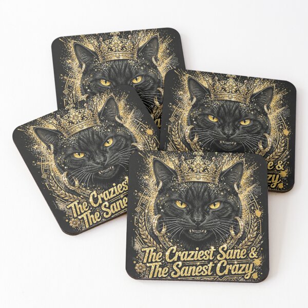 Item preview, Black Cat Golden Queen Crown - The Craziest Sane designed and sold by Ahmadhamroush.