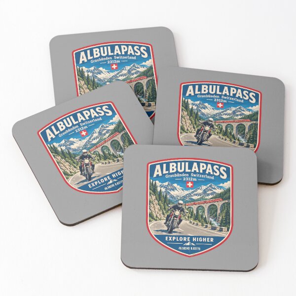 Item preview, Albula Pass Albulapass Switzerland Alps Motorcycle Sticker TShirt 08 designed and sold by OuterShellUK.