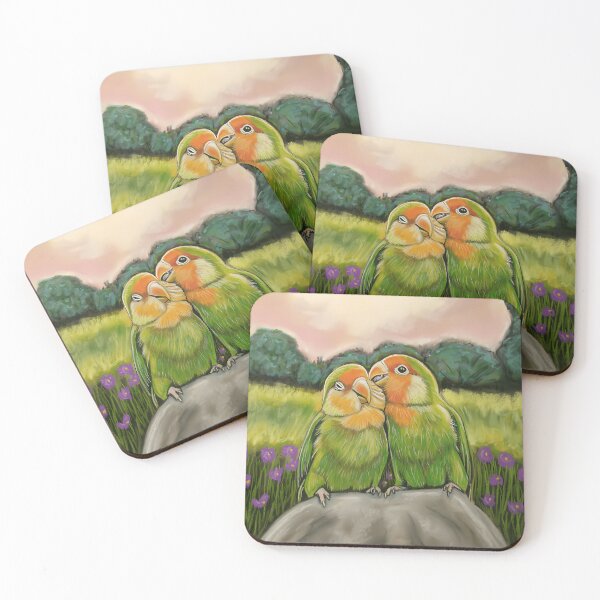 Item preview, Lovebirds Couple Bird Lovers Pet Owners Romance Affection designed and sold by HadrianHollow.